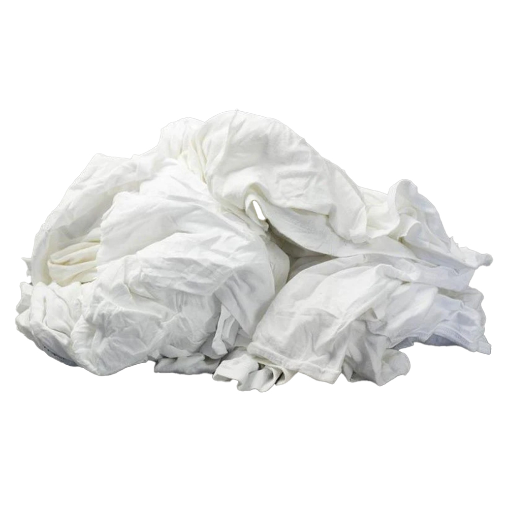 Sooner Wiping Rags White Knit T-Shirt Polo Cotton Wiping Rags (50lbs) from GME Supply